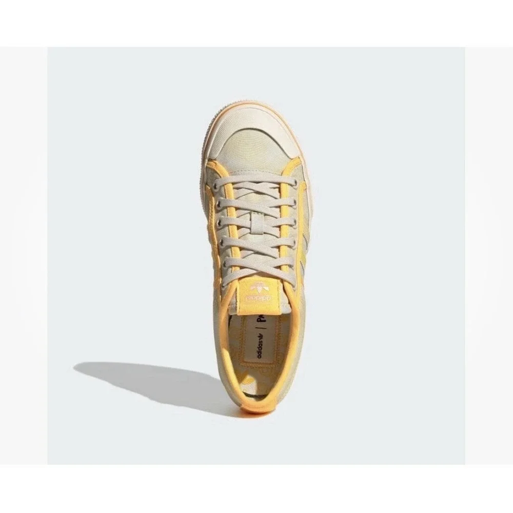 Adidas Women's Yellow Orange NIZZA PLATFORM Fashion Sneakers Sz 6 GX4607